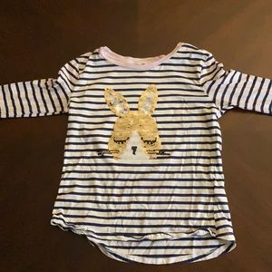 Kids Sequin changing bunny shirt!!!